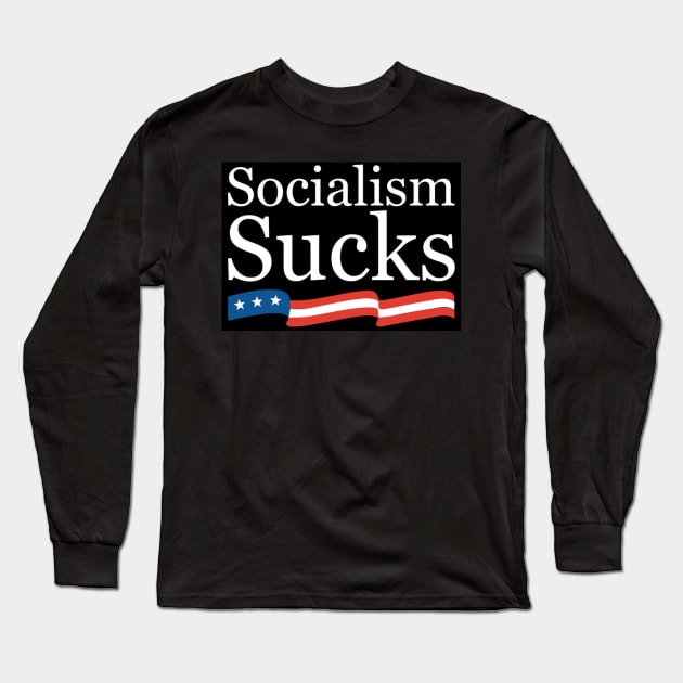 socialism sucks Long Sleeve T-Shirt by  The best hard hat stickers 